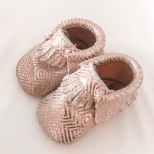 Freshly Picked Rose Gold Mocs Sz 1